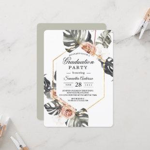 Elegant Orchid & Roses Watercolor Frame Invitation