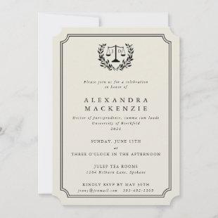 Elegant Oyster JD Law School Graduation Invitation