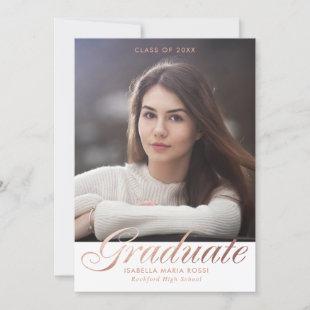 Elegant Photo Graduation Party Invitation Card