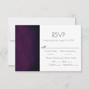 Elegant Purple Ombre Modern Wedding RSVP Card