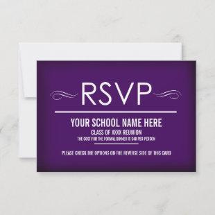 Elegant Purple Reunion RSVP Cards