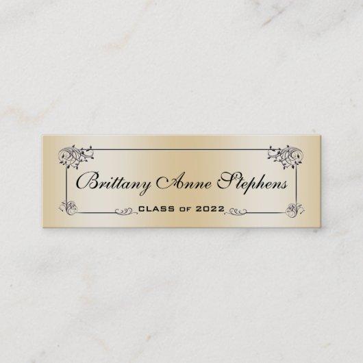 Elegant Rose Gold  Graduation Name Card Insert