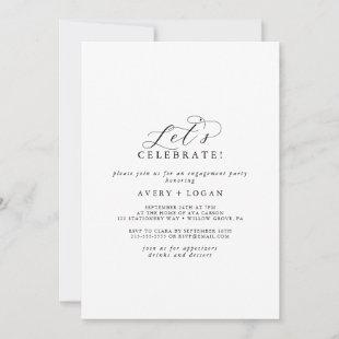 Elegant Script Let's Celebrate Invitation