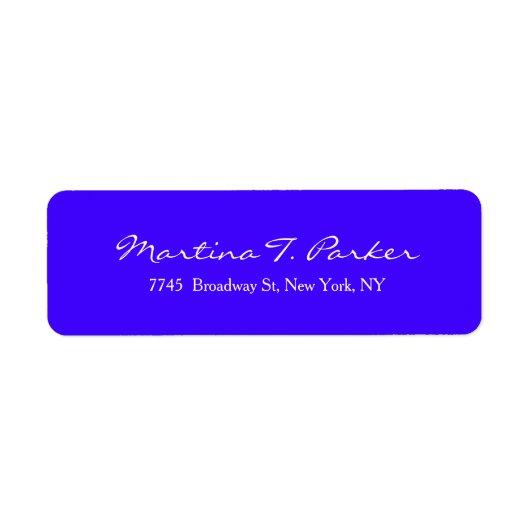 Elegant Script Ultramarine Blue Unique Feminine Label