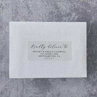 Elegant Script Wedding Guest Address Labels