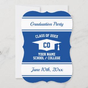 Elegant senior grad High School graduation party Invitation