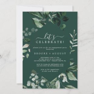 Emerald Greenery | Green Let's Celebrate Invitation