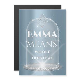 Emma Name Meaning Blue Birthday Wedding Gift Magnetic Invitation