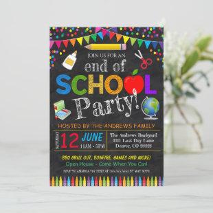End of School Party Invitation
