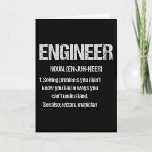 ENGINEER NOUN Funny Engineering Quotes Graduation Card