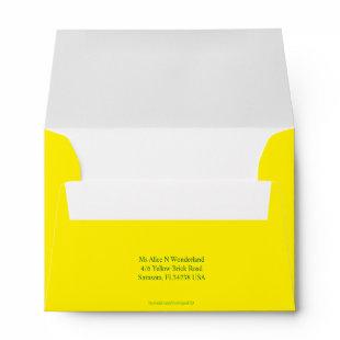 Envelope Size A6 Lemon Yellow Return Address
