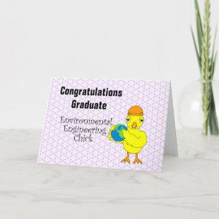 Environmental Engineering Chick  Graduation Card