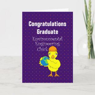 Environmental Engineering Chick  Graduation Card