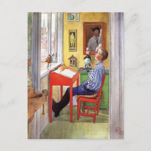 Esbjorn Doing His Homework by Carl Larsson Postcard
