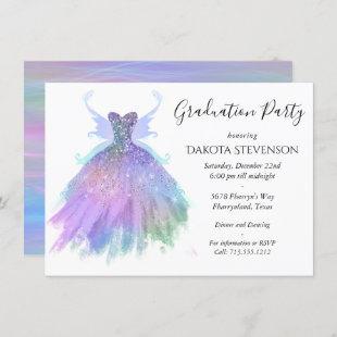 Ethereal Fairy Wing Gown | Rainbow Pastel Ombre Invitation