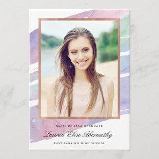 Ethereal Watercolor Graduation Announcement