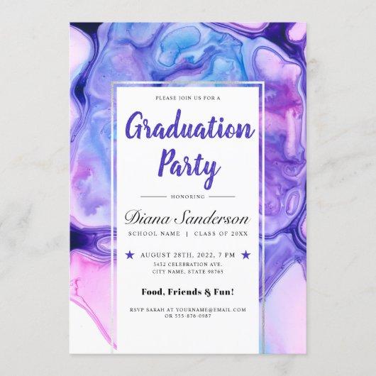 Ethereal Wave Graduation Party Invitations V 03