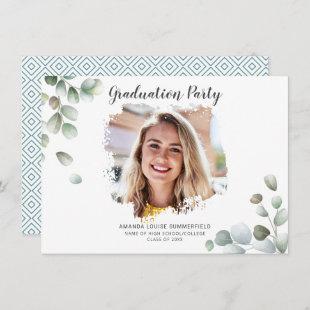 Eucalyptus Photo Graduation 2024 Party Invitation