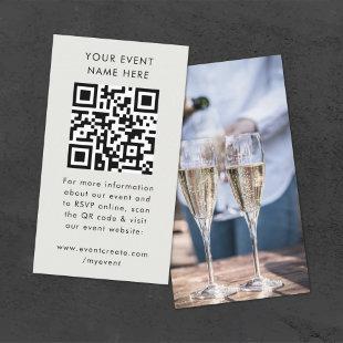 Event Website QR Code | Photo Modern Party RSVP Enclosure Card
