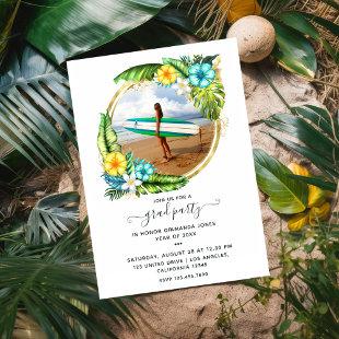 Exotic Tropical Island Graduation Party Invitation