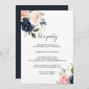 Exquisite Fall Floral  Let's Party Invitation