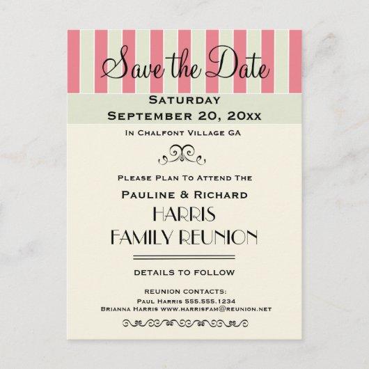 Family Reunion or Party Cream Rose Save the Date Announcement Postcard
