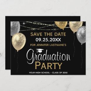 Fancy Graduation Party Save the Date Invitation