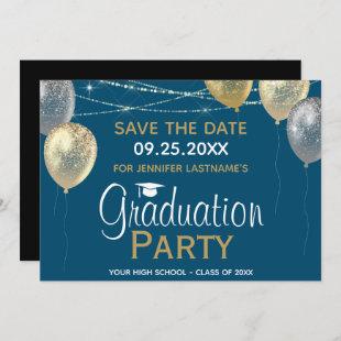 Fancy Graduation Party Save the Date Invitation