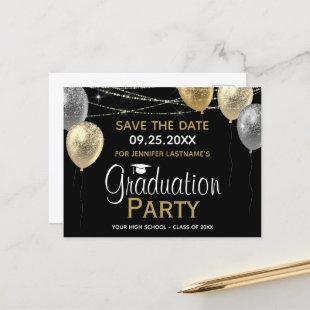 Fancy Graduation Party Save the Date Invitation Po Postcard