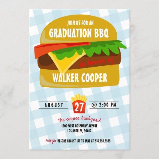 Fast food Graduation invitation