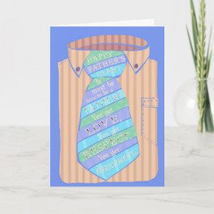 Father's Day necktie message customizable card