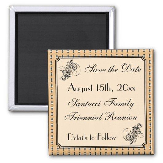 Faux Vintage Family Reunion Save the Date Magnet
