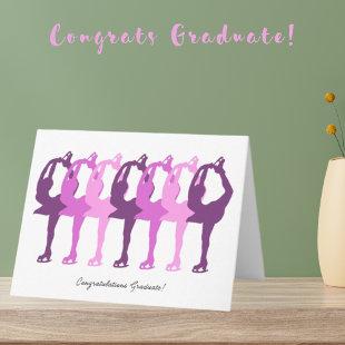 Female Skaters Congratulations Graduate-You did it Card