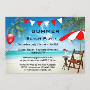 Festive Summer Beach Party Invitation