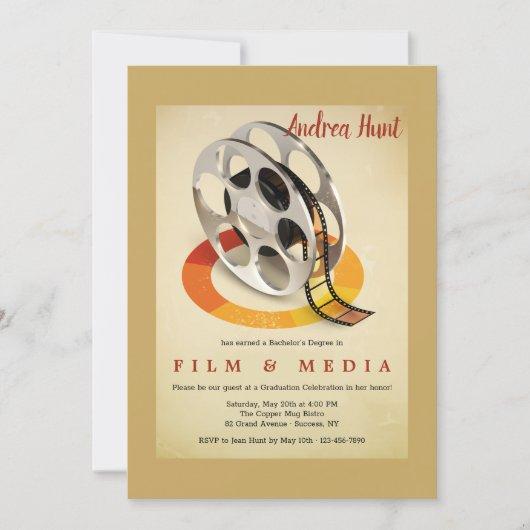 Film and Media Graduation Party Invitation