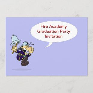 Fire Academy Graduation Party Invitation Fireman