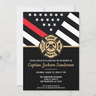Fire Department Fireman Firefighter Retirement Invitation