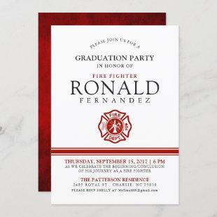 Fire Fighter Graduation Party | Event Invitation