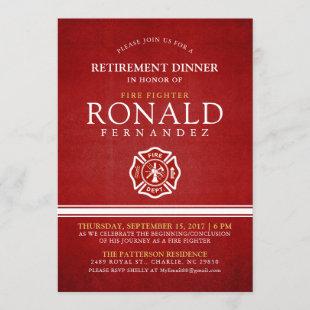 Fire Fighter Retirement Dinner | Event Invitation