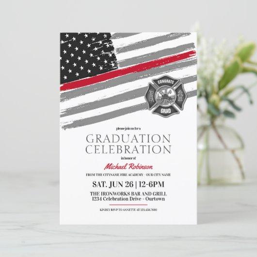 Firefighter Graduation Party Invitations