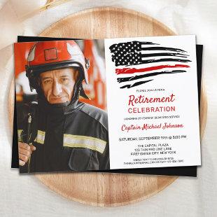 Firefighter Retirement Party Custom Photo Invitation