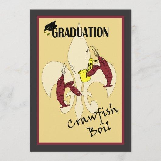 Fleur de Lis Crawfish Boil Graduation Invitation