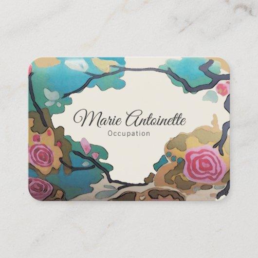 Flowers in Watercolors PAPER & SIZE OPTIONS -Large Business Card
