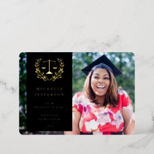 Foil + Black Law School Graduation Announcement