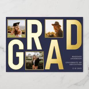Foil Grad | Modern Photo Graduation Announcement