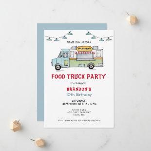 Food Truck Kids Birthday Party Invitation