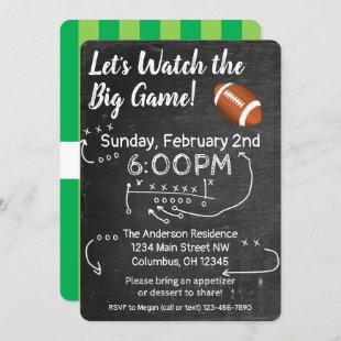 Football Watch Party- Big Game Invitation