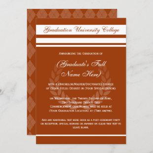 Formal College Graduation Announcements (Orange)