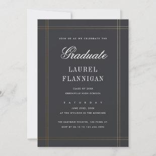 Formal Elegant Classic Simple Graduation Invitation