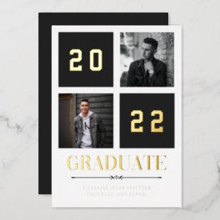 Four Square | Foil Photo Graduation Announcement